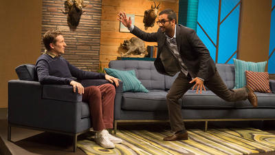Aziz Ansari Wears A Charcoal Blazer Summary