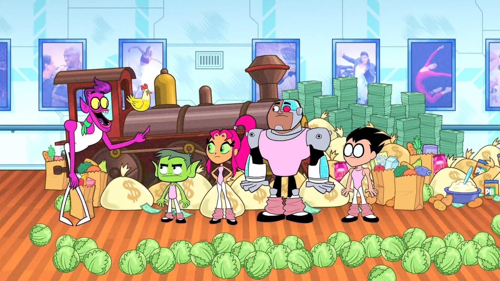 ...Beast Boy makes lots of money due to a pyramid scheme and convinces the ...