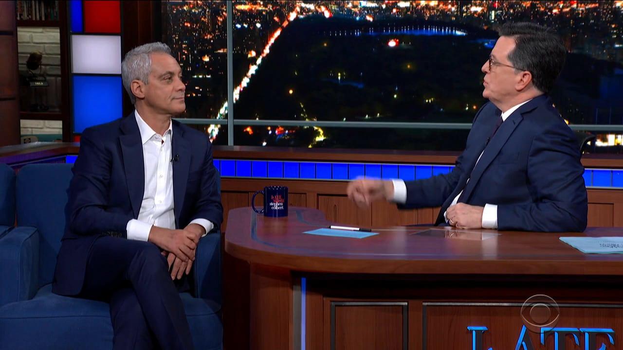 The Late Show [Colbert] (S05E91): Tyra Banks, Rahm Emanuel, Hailee ...
